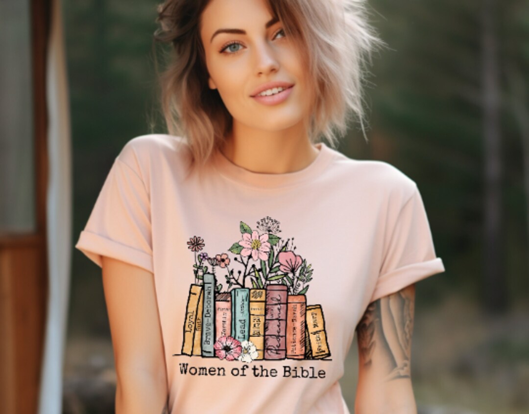 Woman of Bible Flower Book T Shirt Woman of Bible Flower Book T Shirt